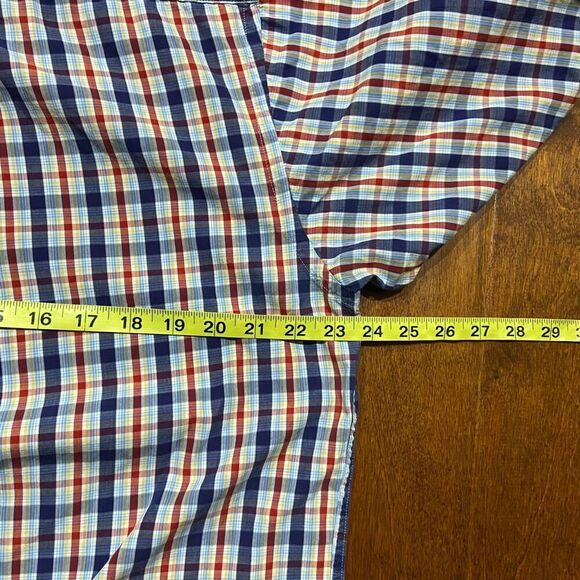 Tommy Hilfiger Vintage Y2K Multicolor Plaid Button Front Shirt Men's Size Medium - Picture 8 of 9